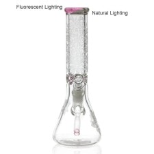 Empire Glassworks 12" Frosty Floral Beaker - Experimental CFL