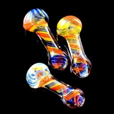 Small Color Changing Gold Fumed Glass Hand Pipe